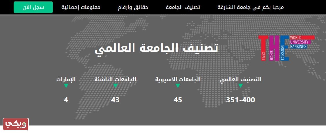 ترتيب جامعة الشارقة عالميا